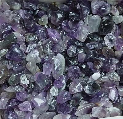 Lot 50g  chips cristaux grains 0,5 à 1 cm environ améthyste DIY Brésil - Photo 1/2