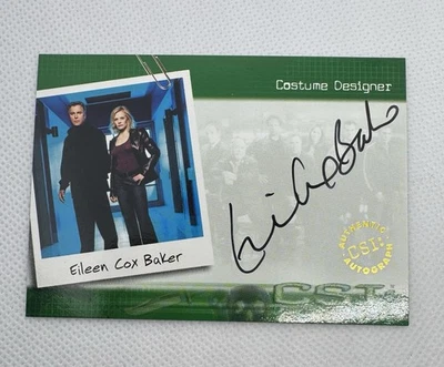 CSI Eileen Cox Baker , Costume designer autograph card - Image 1 of 2