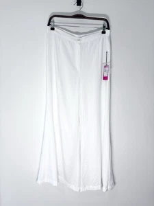 Vince Camuto Damenhose elfenbeinweiß weites Bein fließend gewebt Größe Medium neu mit Etikett - Bild 1 von 6