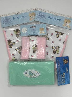 Paños de eructo, paño y estuche vintage Precious Moments Baby - Nuevo de Lote Antiguo Foto 1 de 3