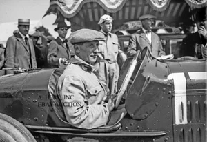 Fiat Werksrennfahrer Cesare Pastore 1924 Großer Preis von Frankreich Lyon Rennfoto Photo - Bild 1 von 1