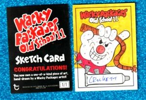2023 Wacky Packages Old School Series 11 {OS11} BOCETO EN COLOR de CROCKETT - Imagen 1 de 1
