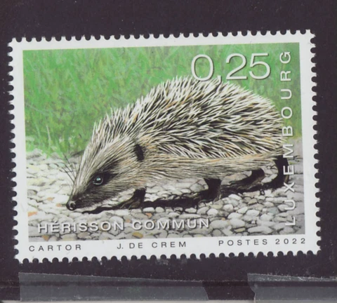 Luxembourg 2022 MNH - Hedgehog - Mammals in Luxembourg - 1 stamp Cover