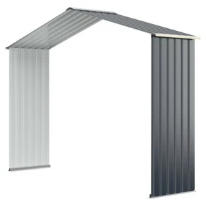 9.1 FT Outdoor Steel Extension Garage Tools Storage Backyard Garden Kit Shelter - Picture 1 of 10
