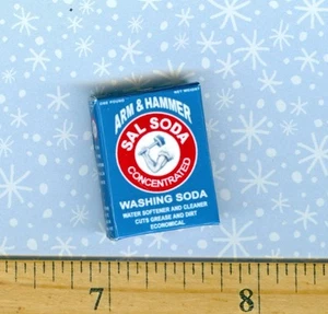 Puppenhaus Miniaturen Größe Vintage Wäsche Waschen Soda Box - Bild 1 von 2