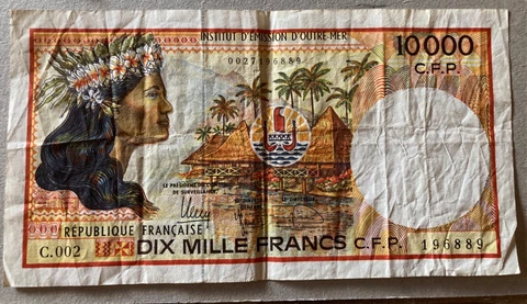 french pacific francs full set 10000 5000 1000 500 Cover