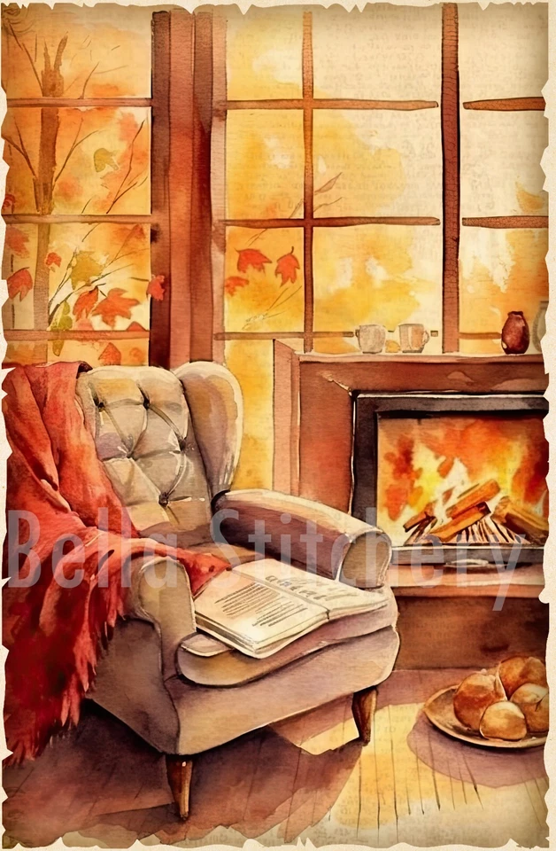 Acogedor collage de otoño hecho a mano #3 bloque de tela de algodón para coser artesanal de otoño Foto 1 de 1