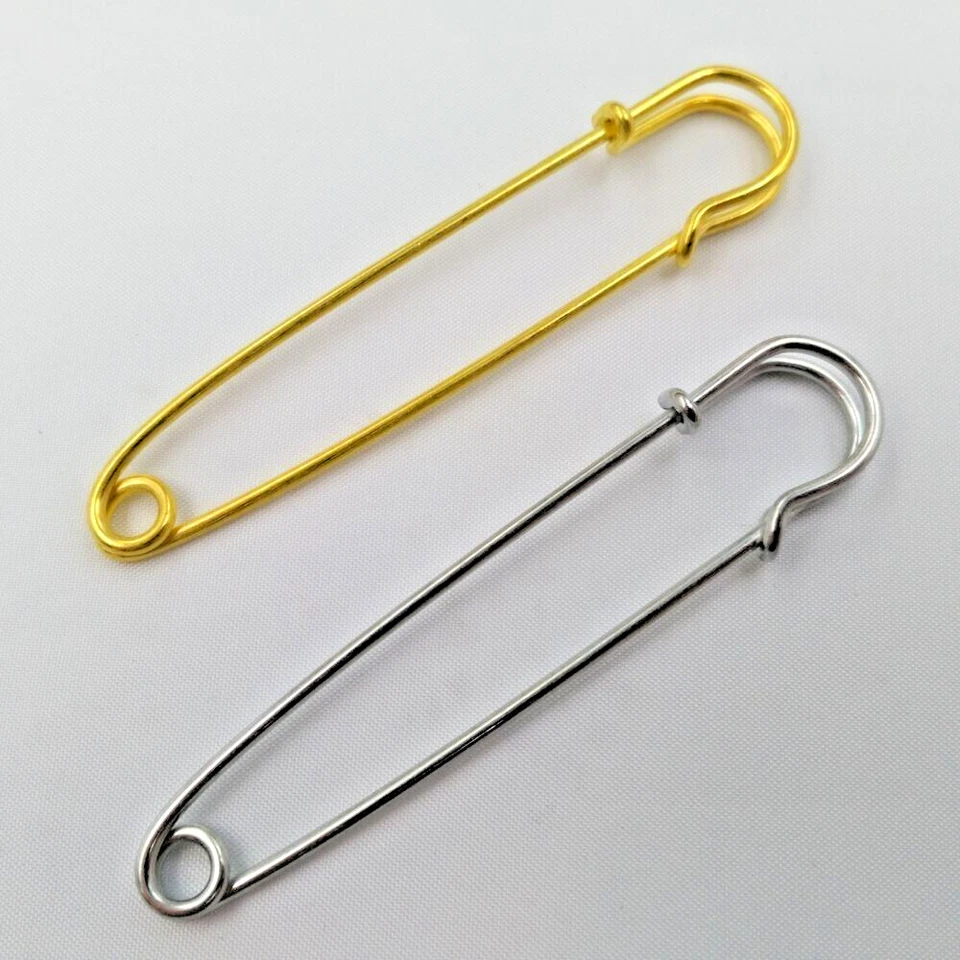 Kiltnadel kiltnaden große Sicherheitsnadel Kilt Nadel Gold oder Silber 7,5 cm - Bild 1 von 1
