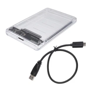 Portable Hard Drive Enclosure Transparent Case Hard Drive Support Case - Afbeelding 1 van 12