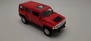 Welly Hummer H3 Red Diecast 1:34 Scale Pull Back And Go Car - Picture 1 of 10