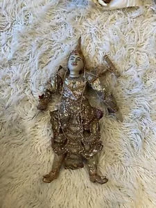 Authentische Thailand asiatische Tänzerin/Marionette/Puppe handgefertigt 25 Zoll L. Hängedeko - Bild 1 von 2