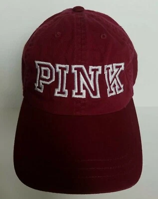 Victoria Secret 粉色棒球帽 均码 适合大多数帽子 Adj Strap Berry 红色 — 第 1/4 张图片