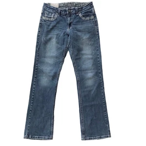 Petrol Industries Womens Size 30x31.5 Hildy Jeans Distressed Embroidered Bootcut - Picture 1 of 17
