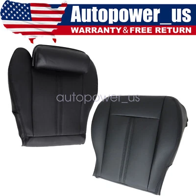 For Cadillac SRX 2010-2016 Both Side Bottom Replacement Leather Seat Cover Black Foto 1 de 4