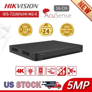 AcuSense Hikvision DVR IDS-7216HUHI-M2-X 4K 16-channel 5 MP 1U H.265 US Stock - Picture 1 of 1