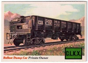 VINTAGE 1955 TOPPS RAILS & SAILS CARD #10 BALLAST DUMP CAR  #T419 - Picture 1 of 2