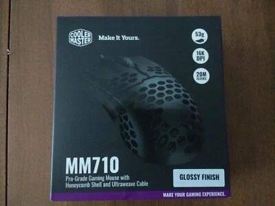 Cooler Master - Master MM710 Wired Optical Gaming Mouse - Black Glossy - Image 1 of 2