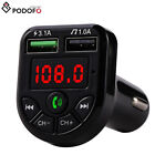 FM Transmitter Bluetooth Car Radio Audio 2xUSB Charger Adapter MP3 Player Car