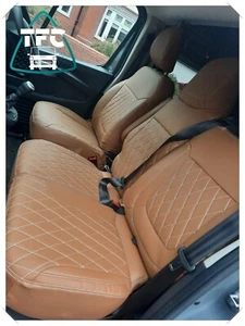 SEAT COVERS FOR RENAULT TRAFIC ECO LEATHER & DIAMOND STITCHING - Picture 1 of 4