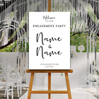Personalised MINIMALIST Engagement Party Welcome Sign Decor A1, A2, A3 or A4