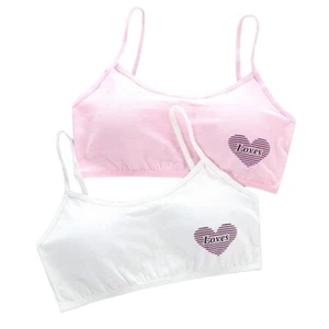 3Pcs Training Bra Girl Bra Teenage Young Underwear Kids Girls Crop Top AGE 8-18 - Picture 1 of 11
