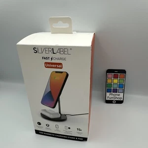 Silver label 15w Magnetic Charging Stand And Pad For iPhone 11/12/13/14/15/16 X3 - Zdjęcie 1 z 10