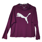 Pull à capuche femme à manches longues en tricot logo Puma violet taille L