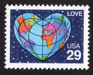 Scott #2535 Love Map Cuore timbro singolo - MNH - Foto 1 di 1