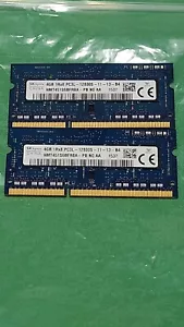 SK Hynix 8GB (2x4GB) 1Rx8 PC3L-12800S-11-13-B4 HMT451S6BFR8A-PB RAM Module - Picture 1 of 2