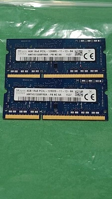 SK Hynix 8GB (2x4GB) 1Rx8 PC3L-12800S-11-13-B4 HMT451S6BFR8A-PB RAM Module - Image 1 of 2
