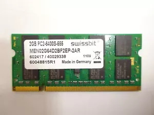 Swissbit 2GB (1x2GB) DDR2 SODIMM MEN02G64D2BF2EP-2AR PC2-6400S-555 #R786 - Bild 1 von 2