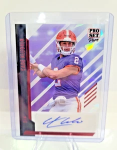 2024 Pro Set Pure Cade Klubnik Cristal Espectro Rojo Autógrafo #'ed 2/4 CLEMSON - Imagen 1 de 3