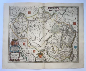 ARAGON SPAIN 1642 WILLEM BLAEU LARGE ANTIQUE MAP 17TH CENTURY - Picture 1 of 11