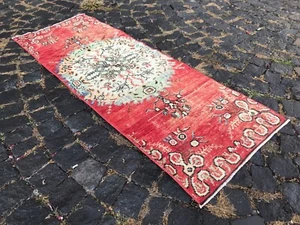 Turkish Antique rug Bohemian Area rug Oushak rug Vintage Rug Handmade Wool rug - Picture 1 of 12