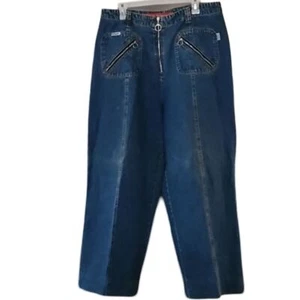 Vintage Revolt Damenjeans hoher Bund weites Bein blau Größe 20 - Bild 1 von 6