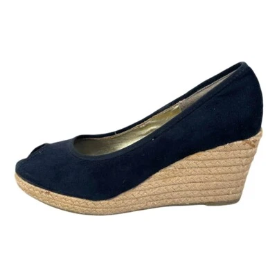 Gap Black Suede Wedge Espadrilles size 6 - Image 1 of 4