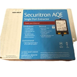 Securitron PoE 13W/25W Power Over Ethernet Extracteur à port unique AQE30E - Photo 1/1