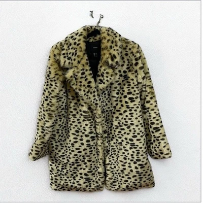 Forever 21 Cheetah Faux Fur Coat - Image 1 of 4