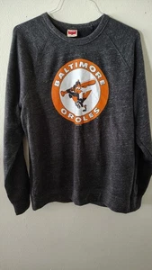 HOMAGE BALTIMORE ORIOLES GRAY CREW NECK SWEATSHIRT - SIZE XL - Picture 1 of 7