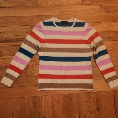 Pullover Charter Club Cashmere Lujo Rayas Talla PL Foto 1 de 4