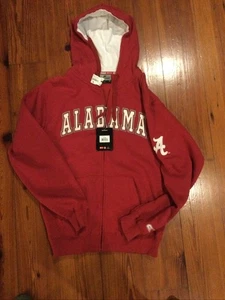 NWT Colosseum Embroidered Alabama Fullzip Hoodie Sweatshirt Medium Red - Picture 1 of 4