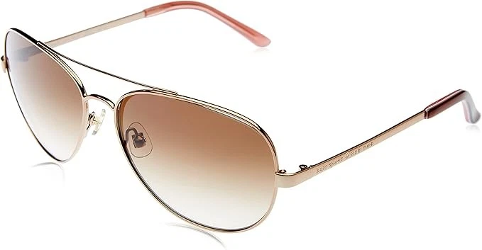 Kate Spade Avaline 0au2 Rose Gold Aviator Sunglasses Brown Gradient Len