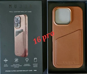 Mujjo - Apple iPhone 16 Pro Wallet Leder Case - Bild 1 von 5