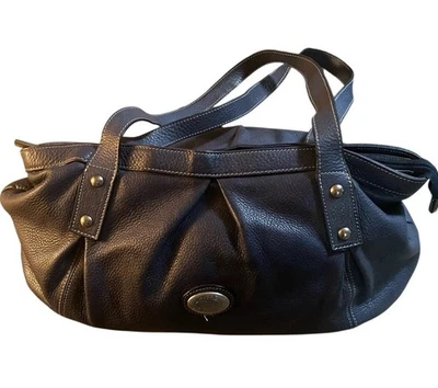 Avorio Large Blue Leather Italian Shoulder Bag Italy - Image 1 of 4