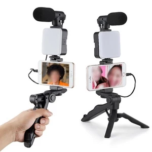 Équipement de vlogging pour smartphone léger comprend un trépied stable et pl - Photo 1 sur 7