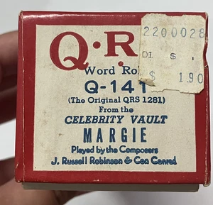 QRS Player Piano Word Roll Q-141 Margie From the Celebrity Vault (Org QRS 1281) - Bild 1 von 4