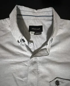 Camisa Marmot Para Hombre Mediana Azul Claro Atlética Exterior Senderismo Manga Corta - Imagen 1 de 10