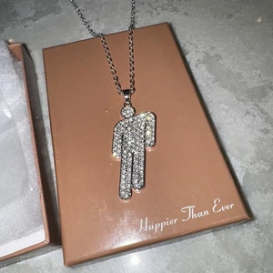 Auténtico/en caja collar de diamantes de imitación BILLIE EILISH Blohsh más feliz que nunca - Imagen 1 de 8