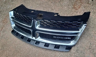2011-2014 Dodge Avenger Upper Grille Chrome & Black w/ Emblem 2012 2013 (D) - Image 1 of 4