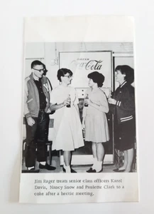 Coca-Cola Machine Coke Bottle Drink 1960's High School Yearbook Photo - Picture 1 of 1